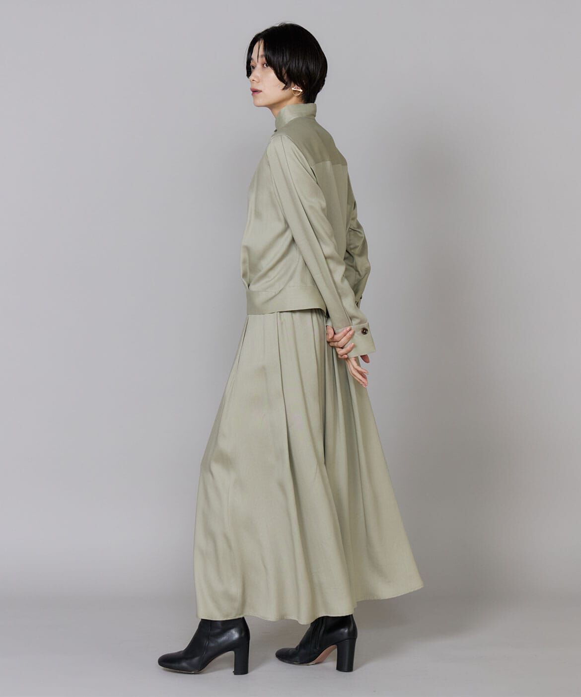 INED「《大きいサイズ》コンパクトカラーシャツブルゾン」|その他|
