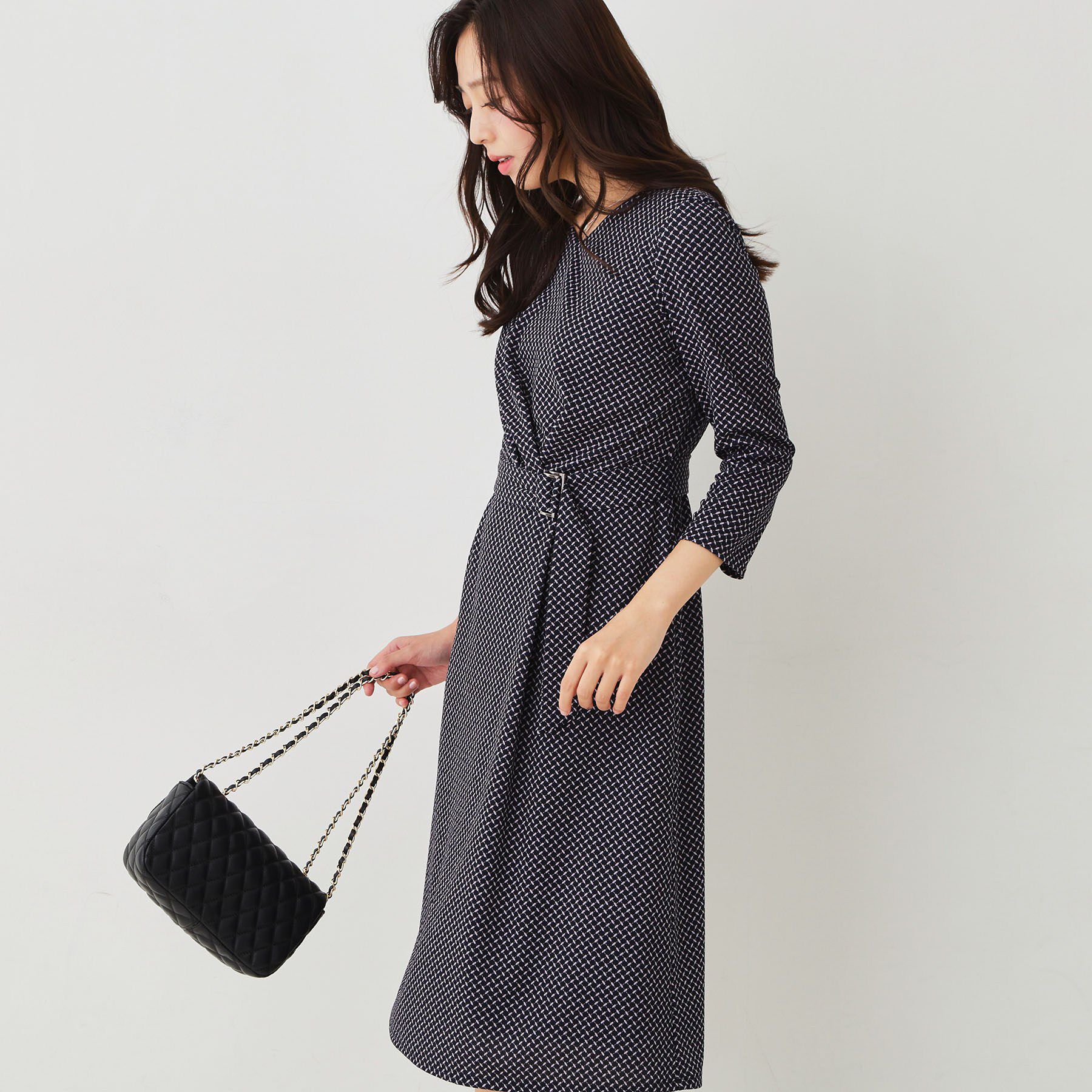 COUP DE CHANCE「【手洗い可／日本製】ジオメトリックワンピース」|ワンピース|