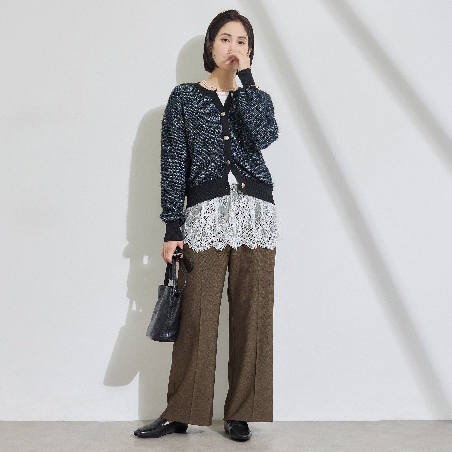 INDIVI「【洗濯機OK／ストレッチ◎】ストレートワイドパンツ」|その他|