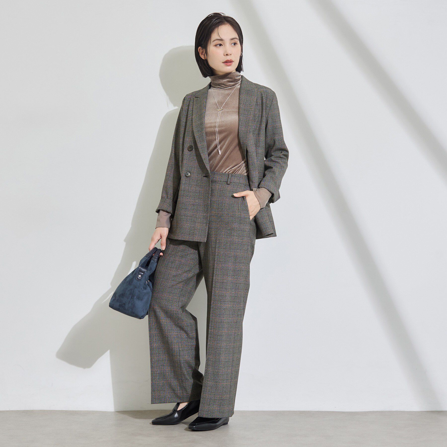 INDIVI「【洗濯機OK／ストレッチ◎】ストレートワイドパンツ」|その他|