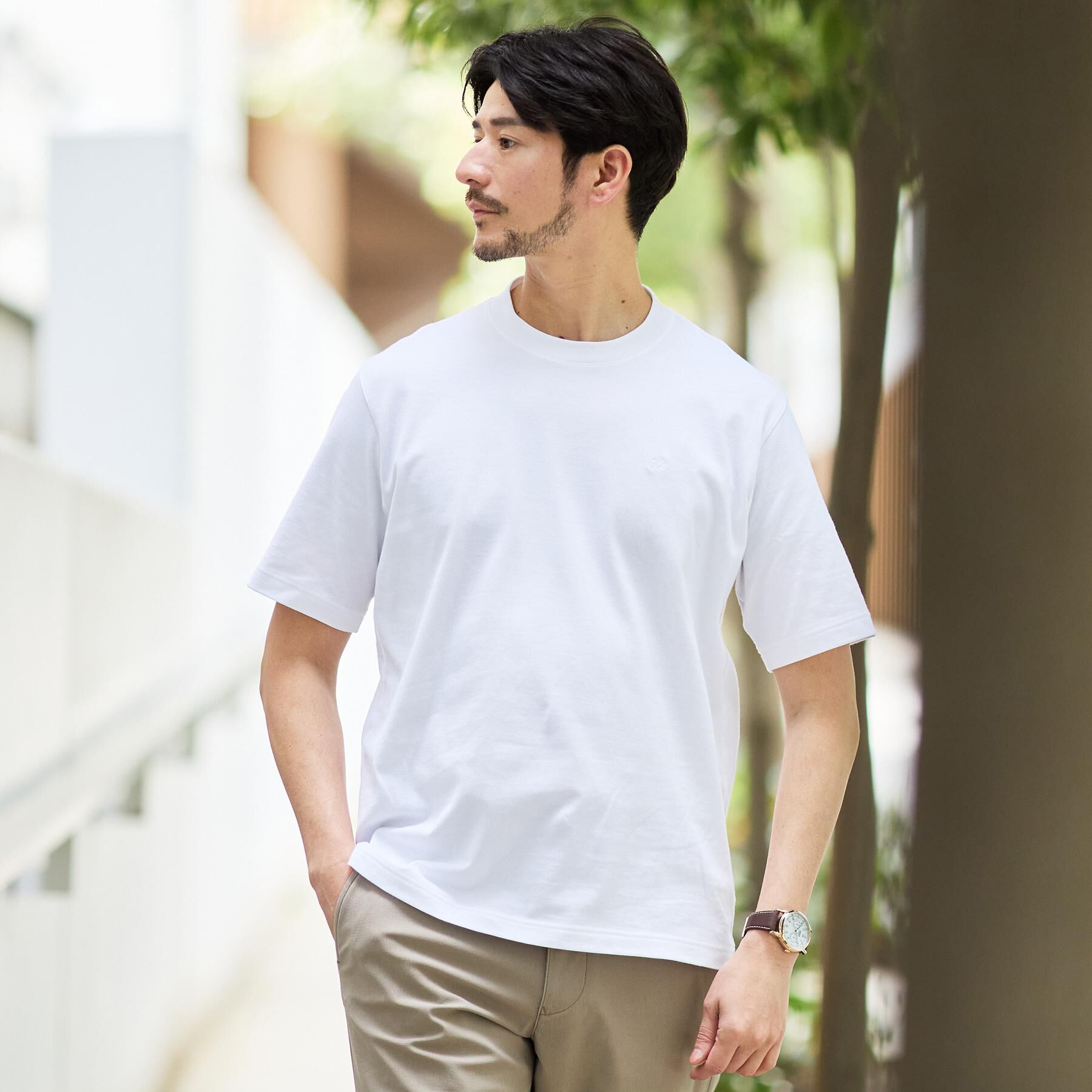 TAKEO KIKUCHI「【抗菌防臭】コットンテーラードTシャツ」|Tシャツ・カットソー|