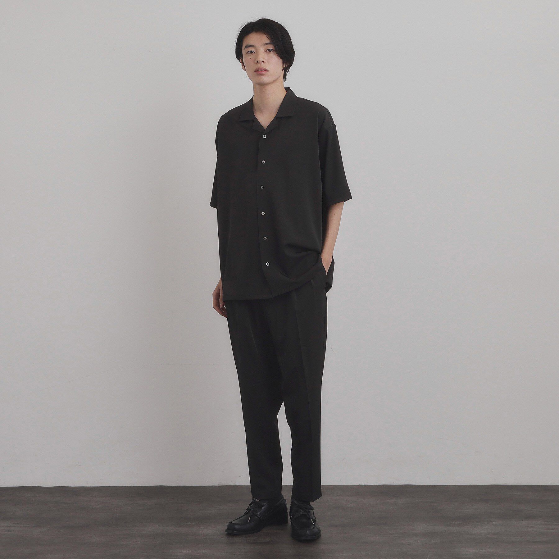 tk.TAKEO KIKUCHI「【暑い夏に最適！】ルーズトロミシャツセットアップ/上下2点セット/接触冷感/ストレッチ/洗える/オー」|スーツ|