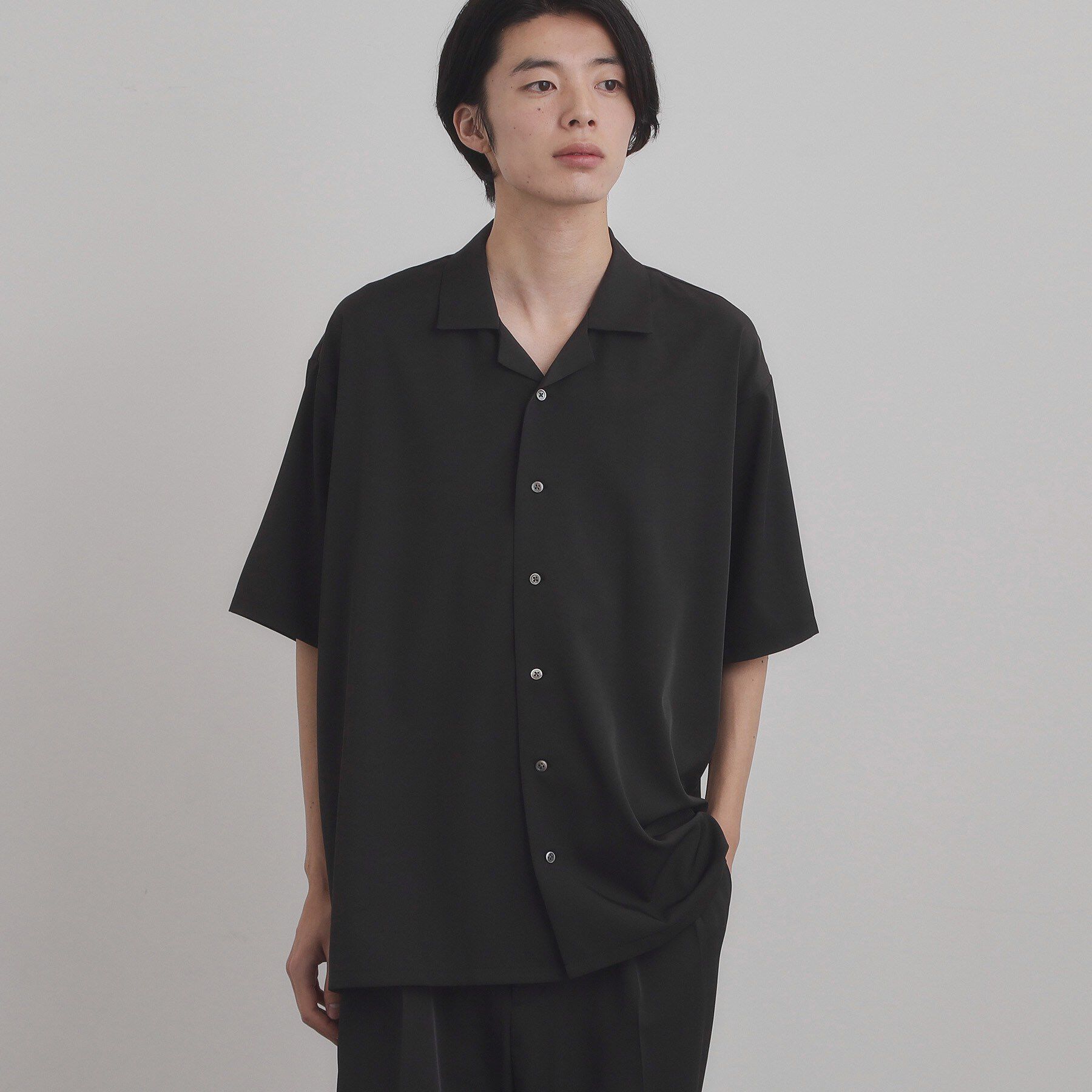 tk.TAKEO KIKUCHI「【暑い夏に最適！】ルーズトロミシャツセットアップ/上下2点セット/接触冷感/ストレッチ/洗える/オー」|スーツ|