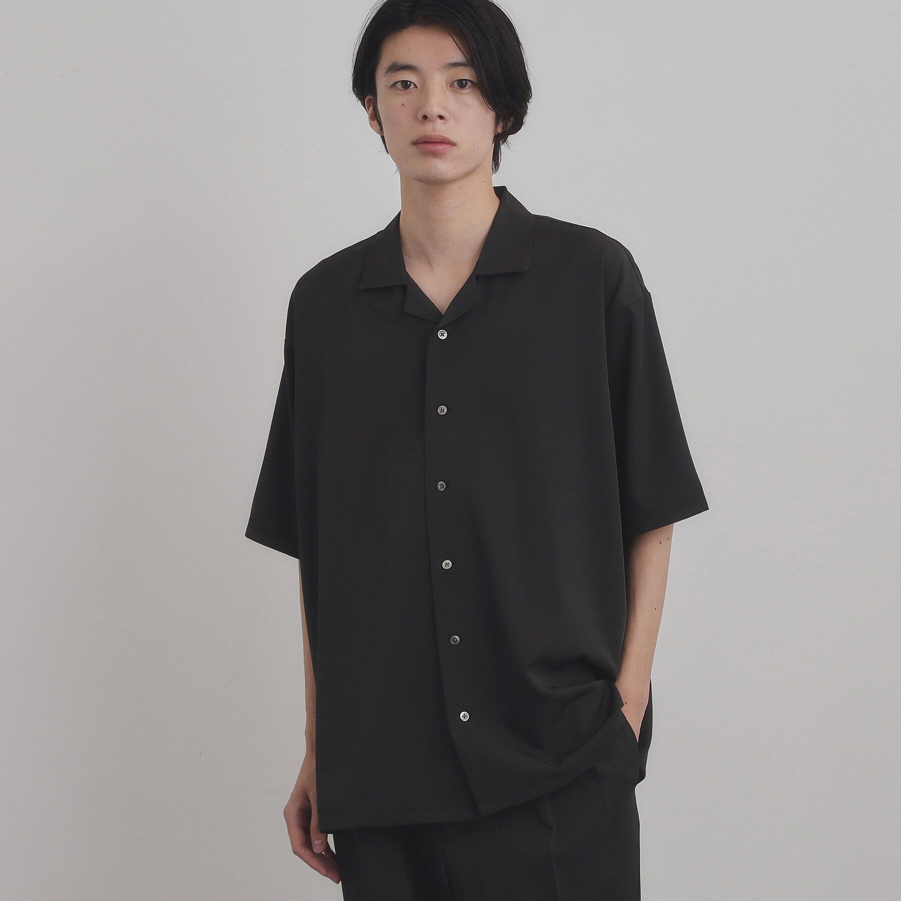 tk.TAKEO KIKUCHI「【暑い夏に最適！】ルーズトロミシャツセットアップ/上下2点セット/接触冷感/ストレッチ/洗える/オー」|スーツ|