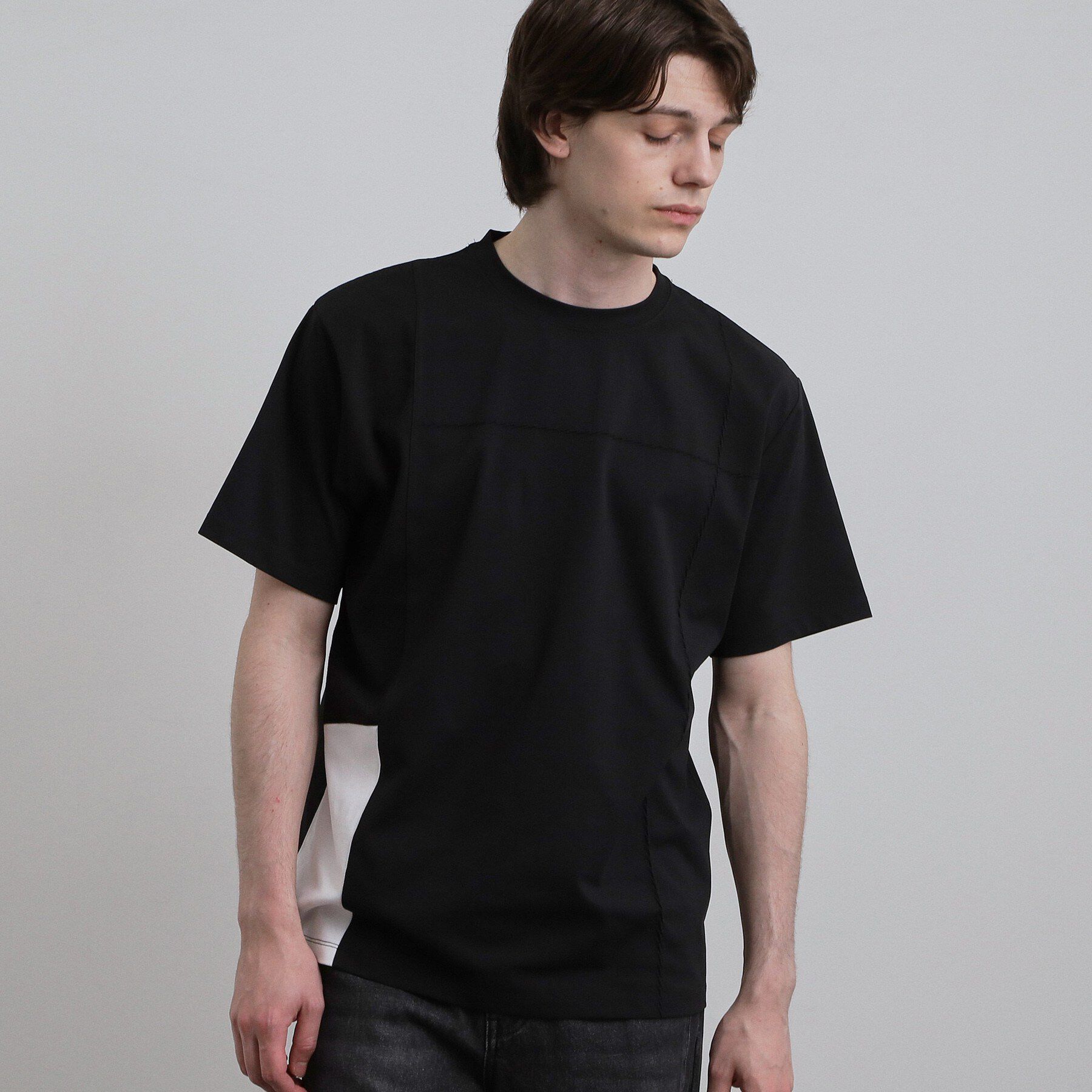tk.TAKEO KIKUCHI「【吸水速乾/ＵＶカット】ダッシュライン切替Tシャツ」|Tシャツ・カットソー|