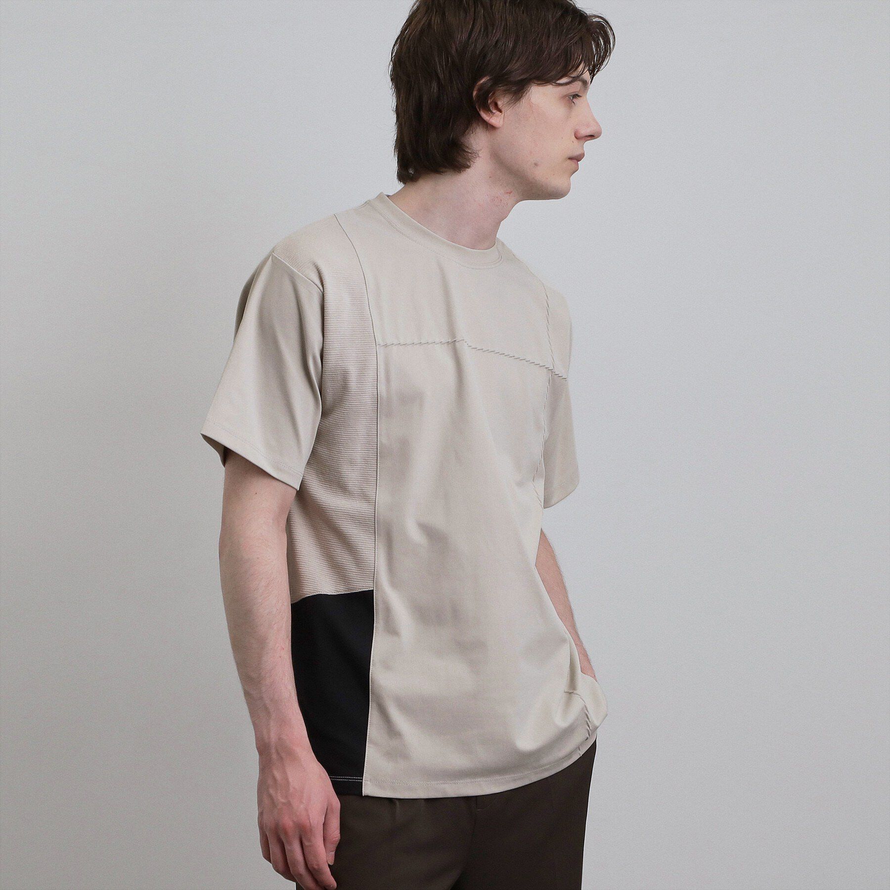 tk.TAKEO KIKUCHI「【吸水速乾/ＵＶカット】ダッシュライン切替Tシャツ」|Tシャツ・カットソー|
