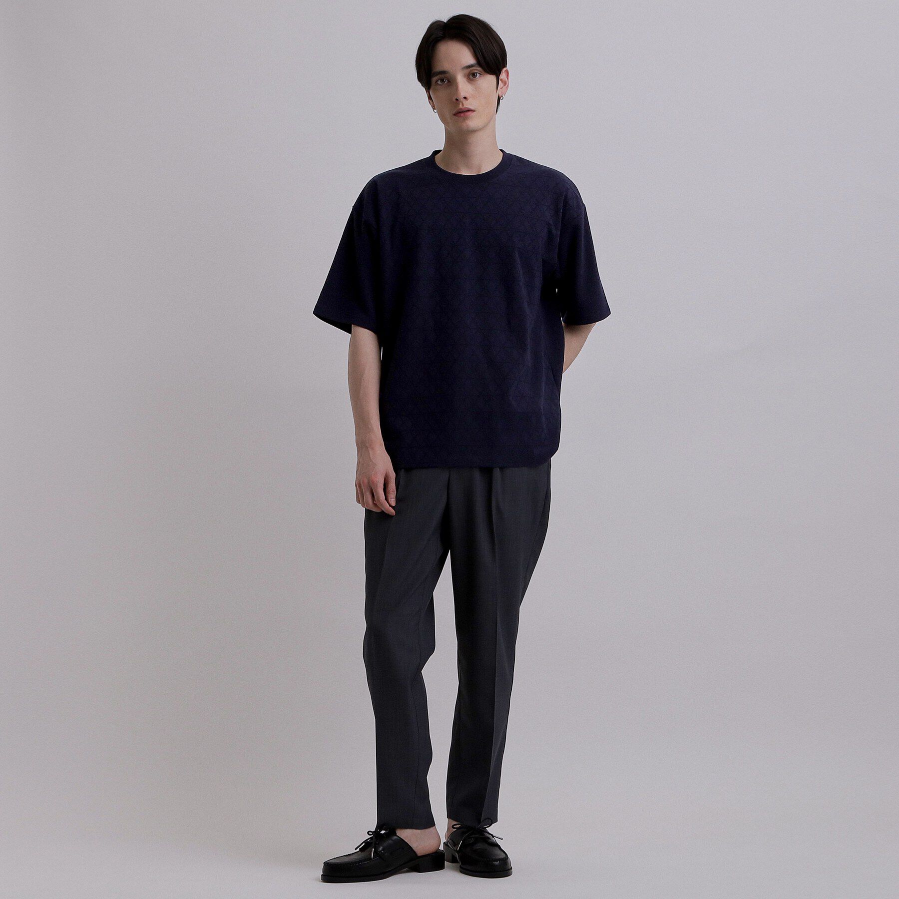 tk.TAKEO KIKUCHI「バイヤスジャカードTシャツ」|Tシャツ・カットソー|