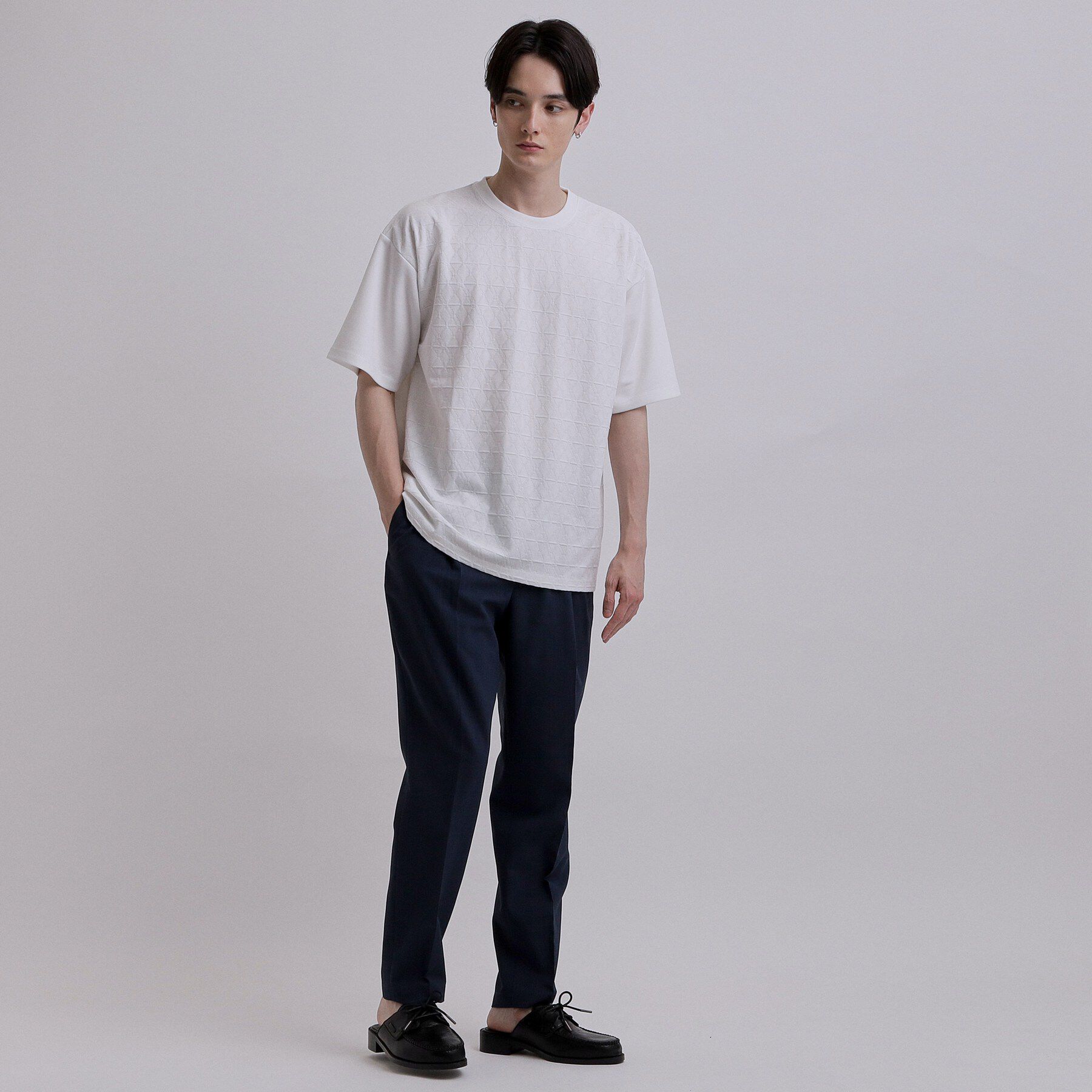 tk.TAKEO KIKUCHI「バイヤスジャカードTシャツ」|Tシャツ・カットソー|