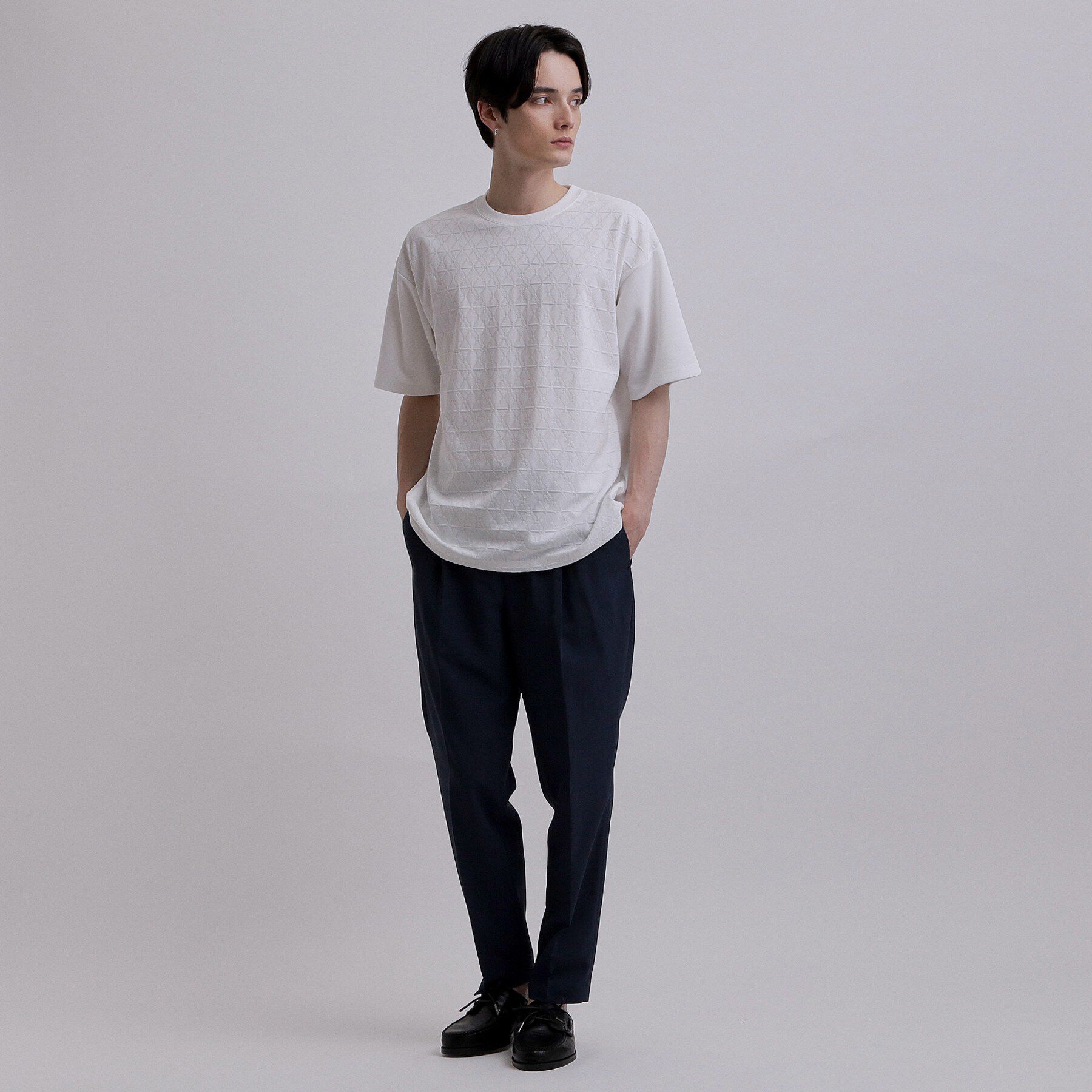 tk.TAKEO KIKUCHI「バイヤスジャカードTシャツ」|Tシャツ・カットソー|