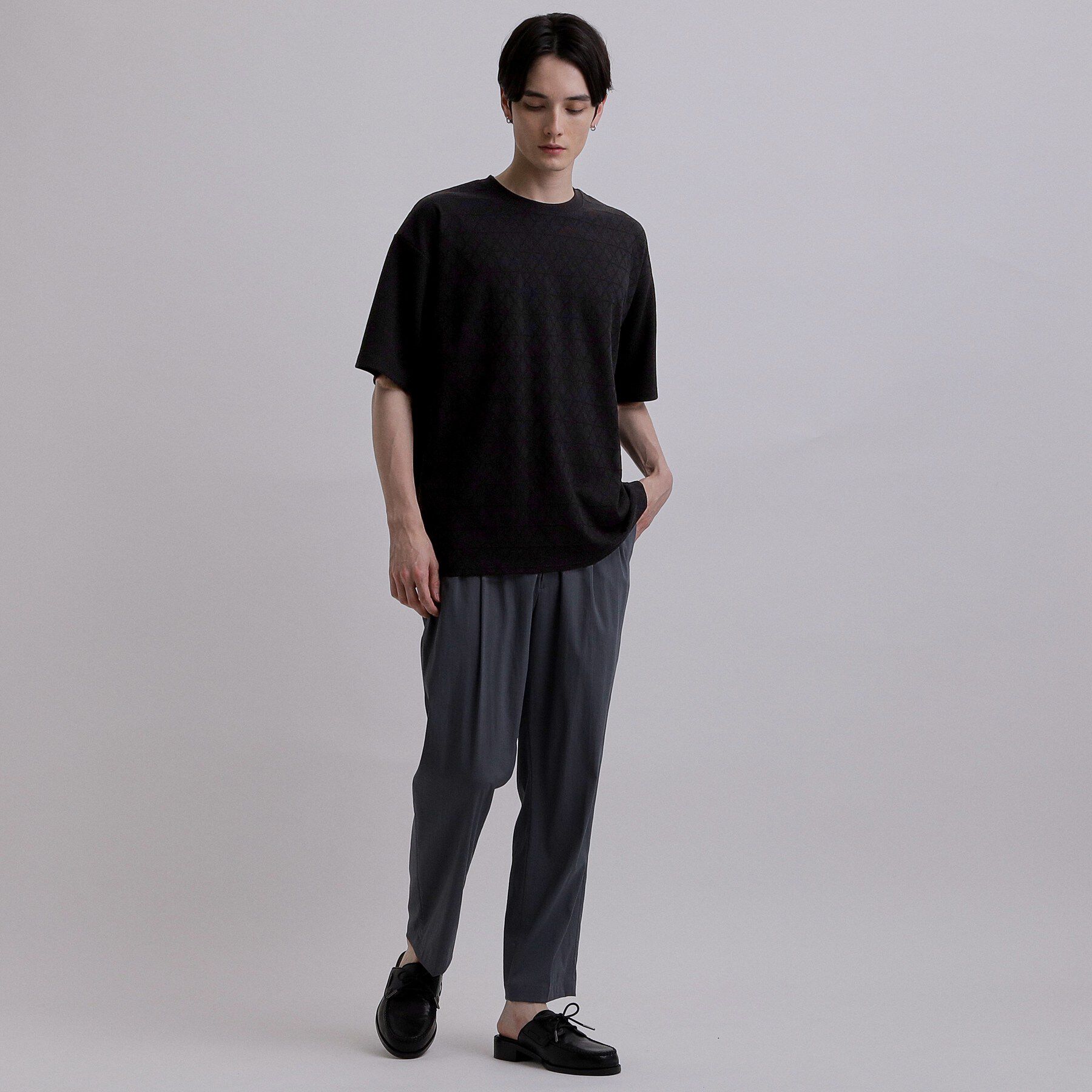 tk.TAKEO KIKUCHI「バイヤスジャカードTシャツ」|Tシャツ・カットソー|