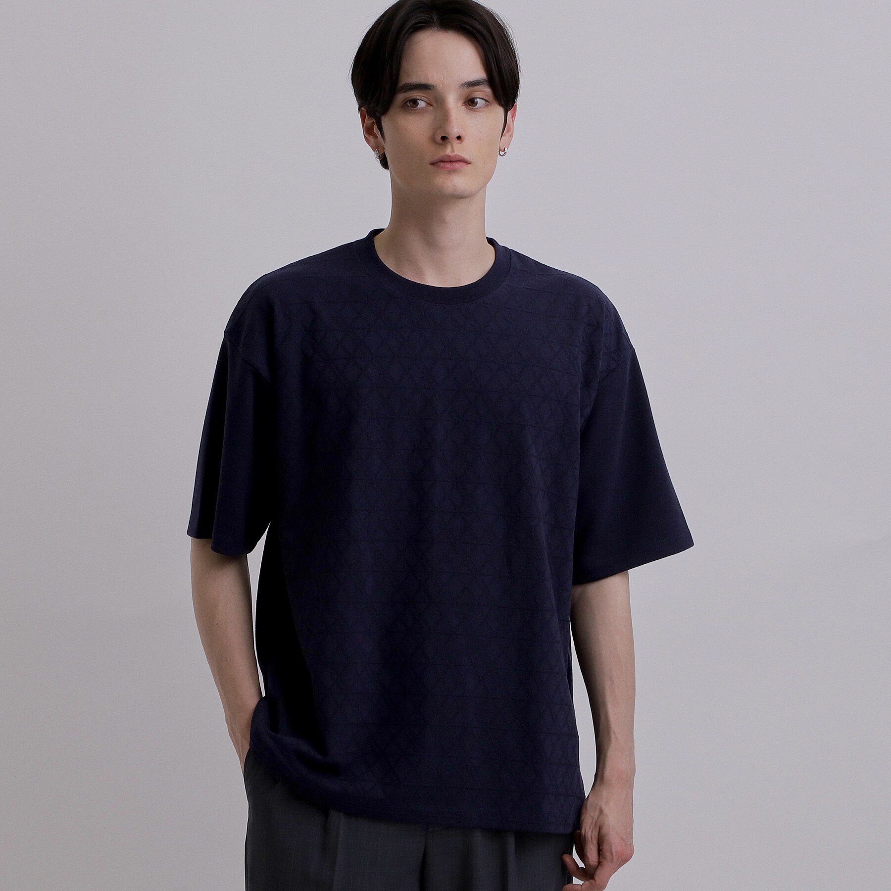 tk.TAKEO KIKUCHI「バイヤスジャカードTシャツ」|Tシャツ・カットソー|