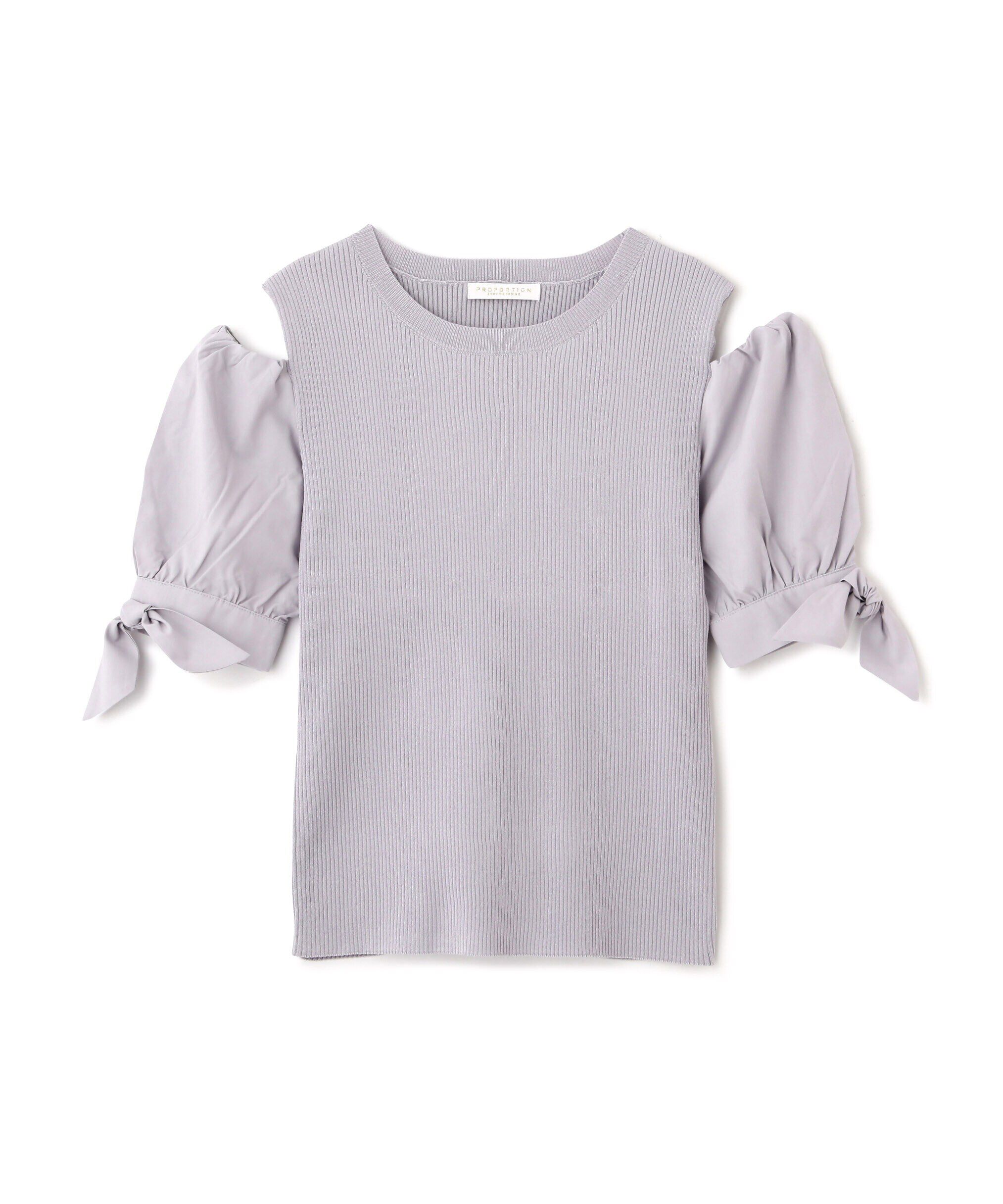 PROPORTION BODY DRESSING「肩あきリボンニット」|ニット・セーター|