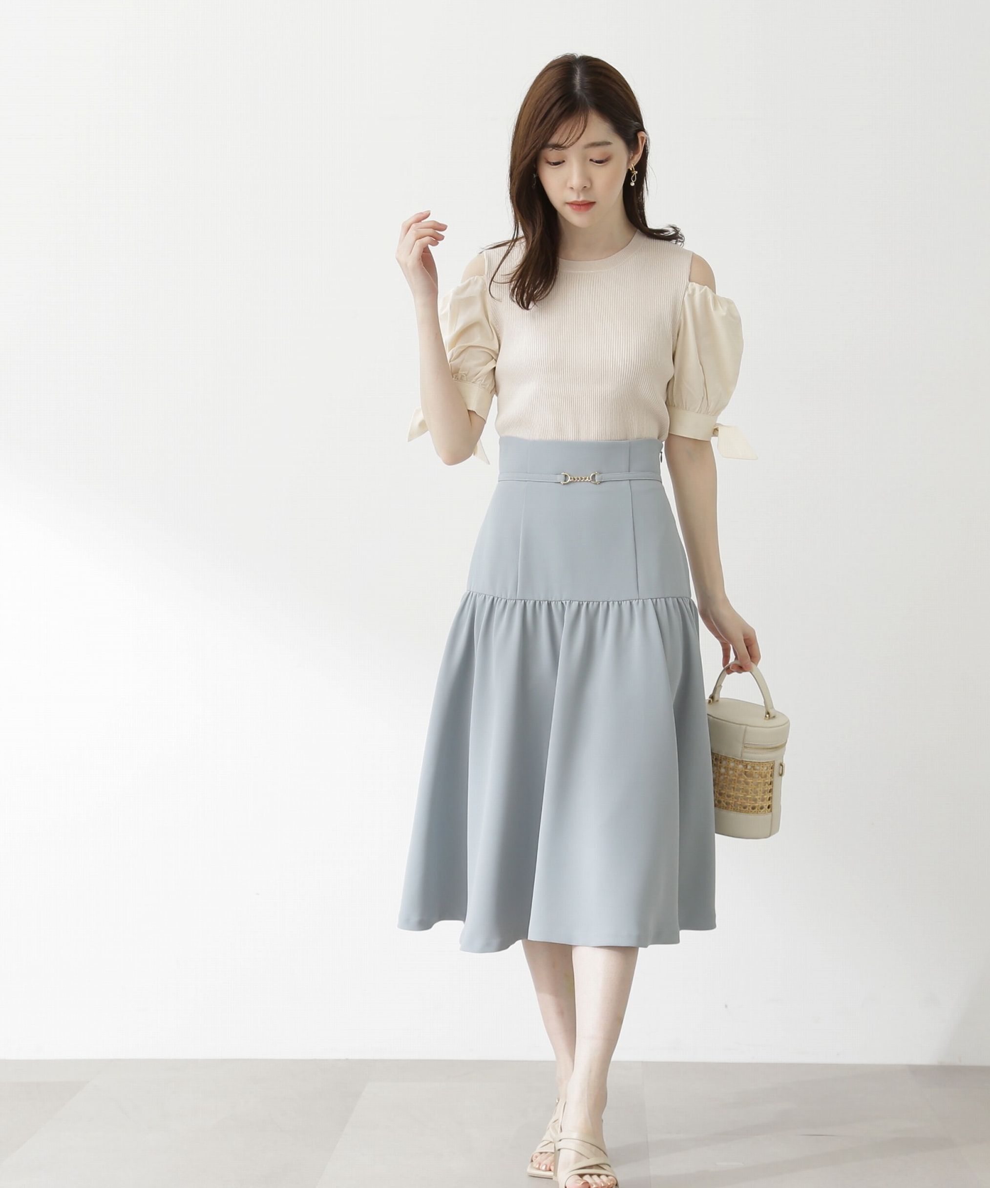 PROPORTION BODY DRESSING「肩あきリボンニット」|ニット・セーター|