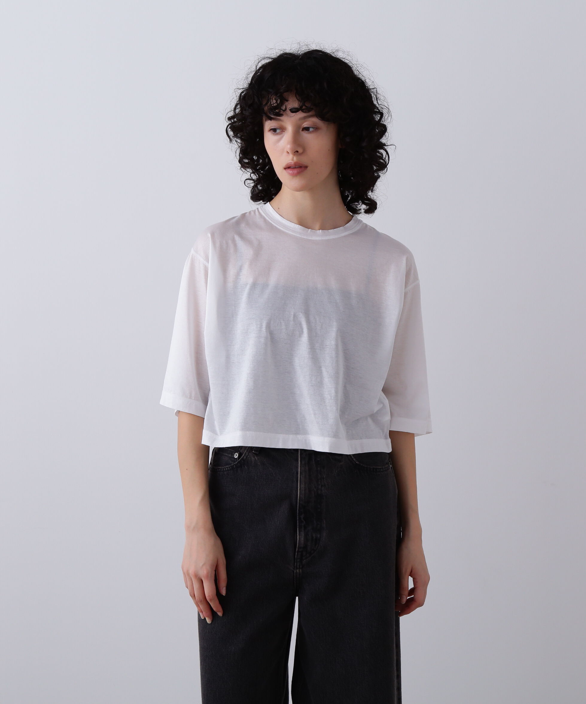 YLEVE 「YLEVE / COTTON SHEER JERSEY SHORT SLEEVE」|Tシャツ・カットソー|ホワイト