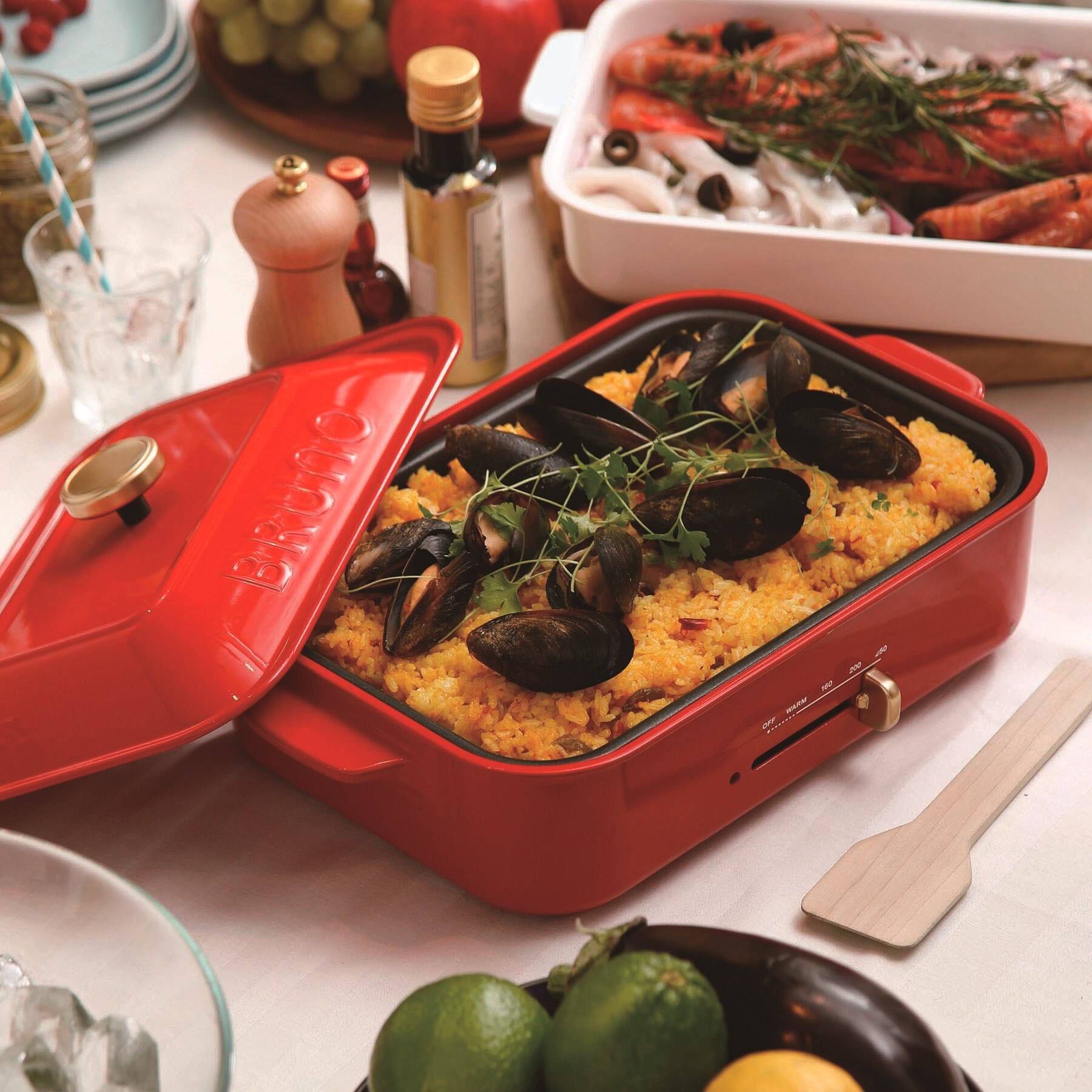 212 KITCHEN STORE「コンパクトホットプレート RD ＜BRUNO ブルーノ＞」|食器・キッチングッズ|レッド(879)