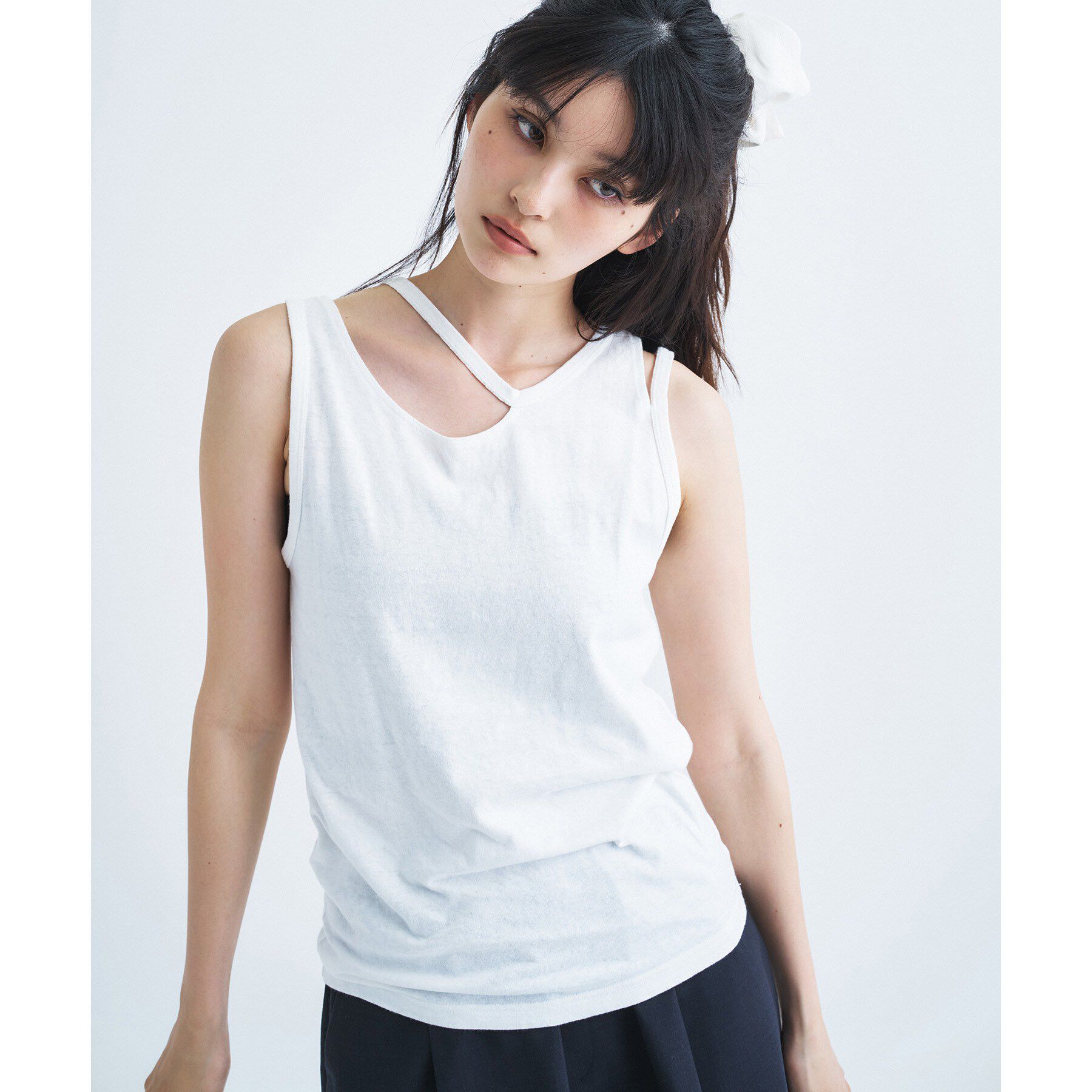 CODE A「IRONING｜cut out tank top」|キャミソール|