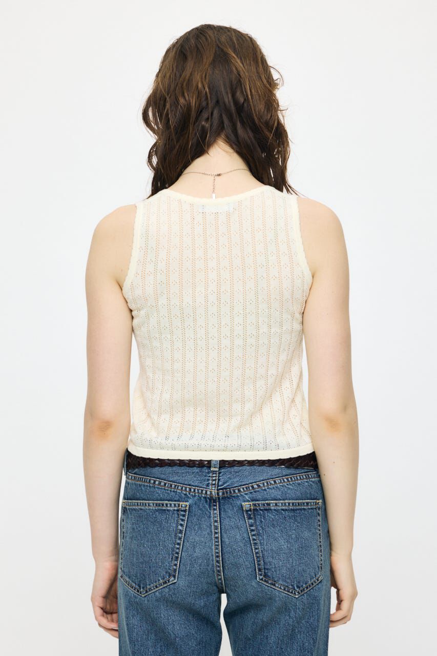MOUSSY「EYELET KNIT タンク」|タンクトップ|