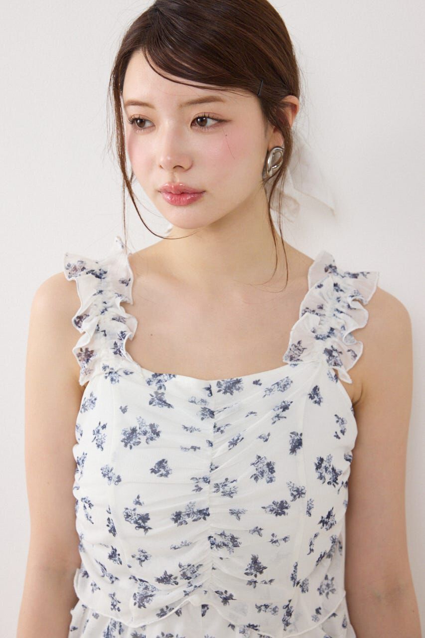 rienda「メッシュマーメイドギャザーワンピース」|ワンピース|
