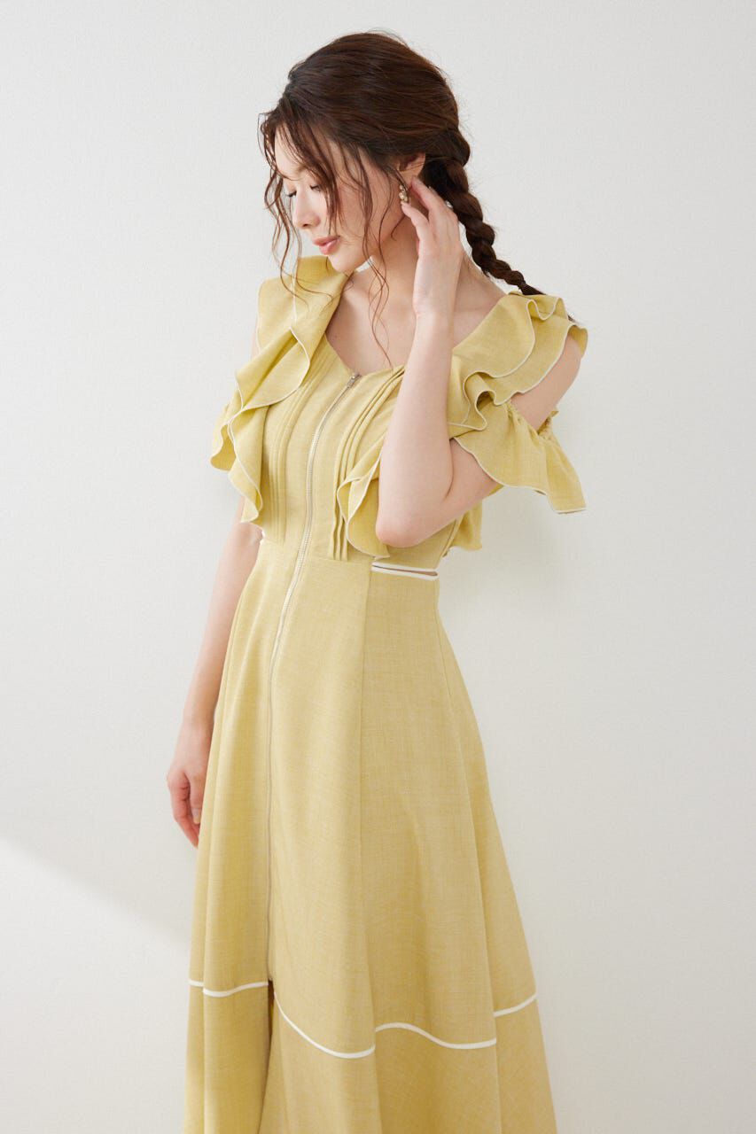 rienda「フロントジップフリルワンピース」|ワンピース|