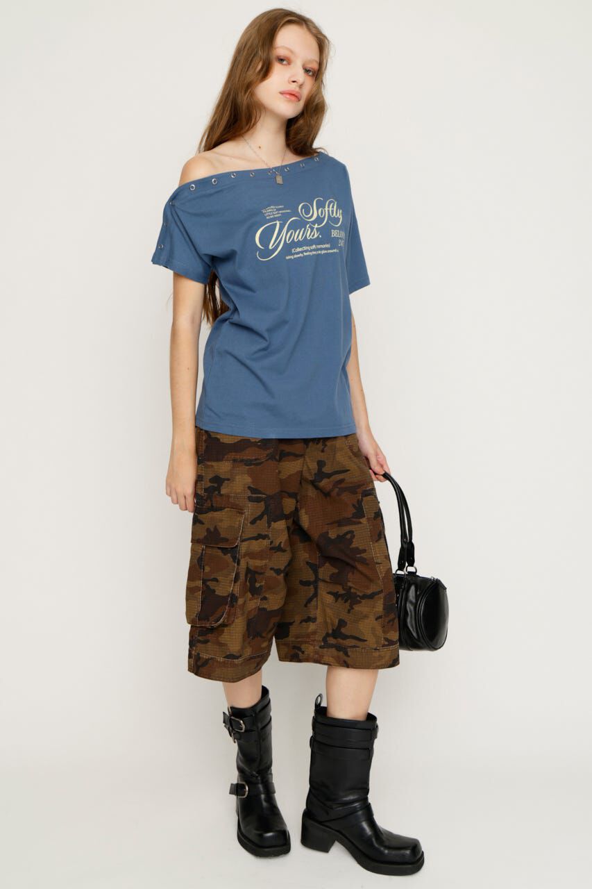 SLY「ONE SHOULDER PRINT トップス」|Tシャツ・カットソー|