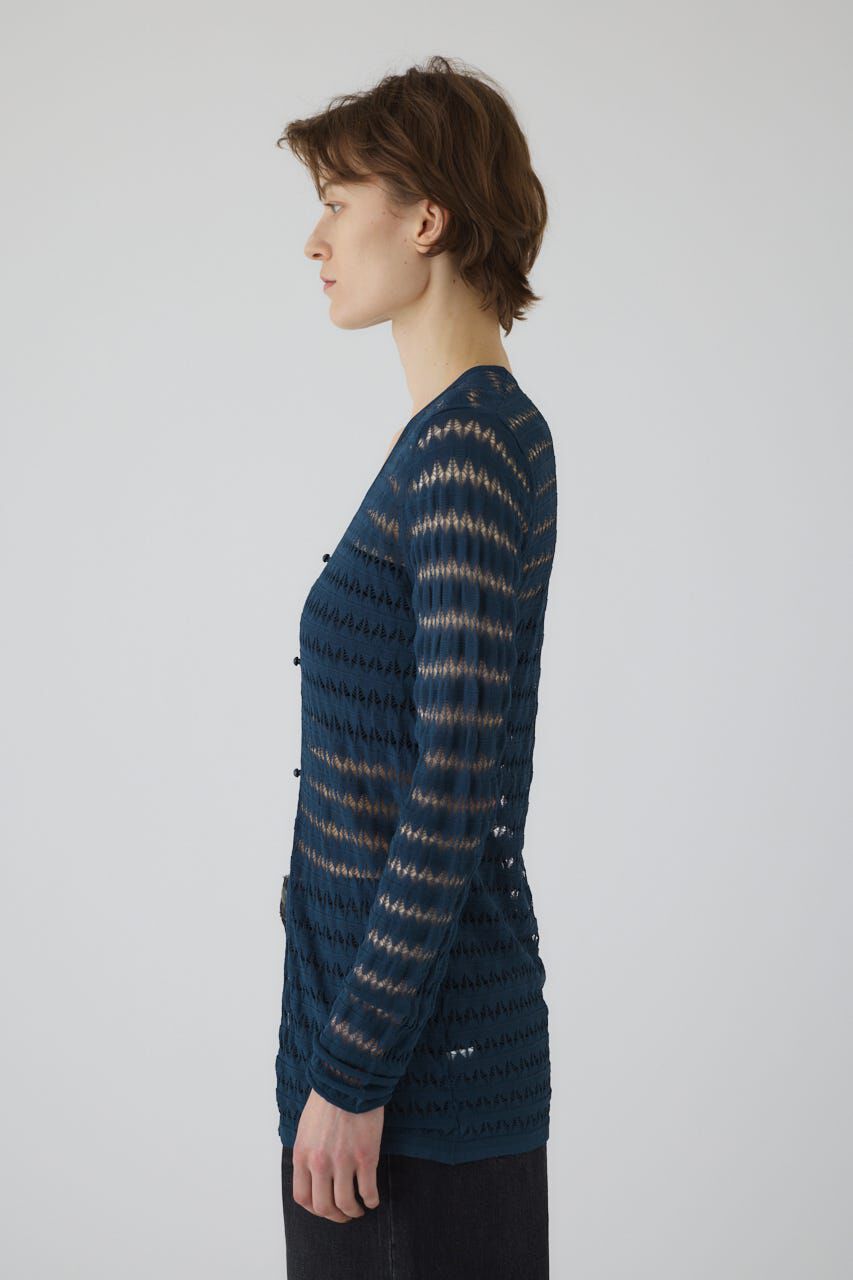 RIM.ARK 「Crochet open knit C/D」|カーディガン|