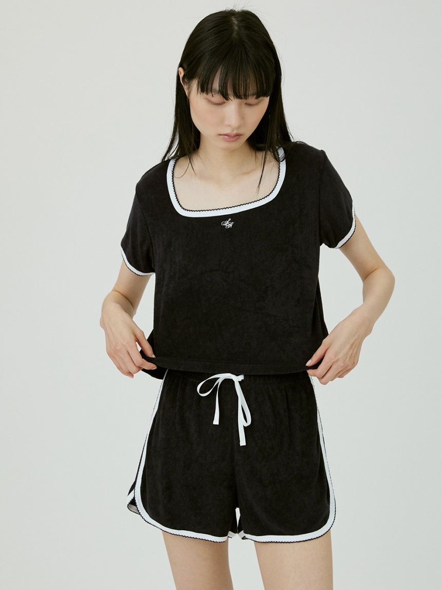 SNIDEL HOME「【SorbetLight】【接触冷感】パイルショートパンツ」|ルームウェア|NVY
