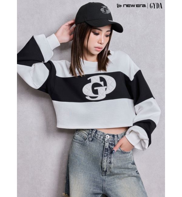 GYDA「GD fake leather patch shortトップス」|Tシャツ・カットソー|