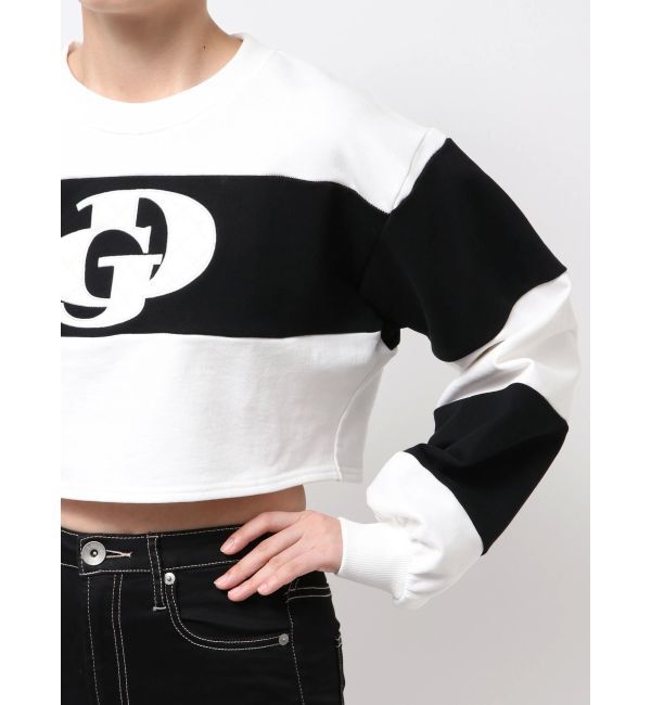 GYDA「GD fake leather patch shortトップス」|Tシャツ・カットソー|