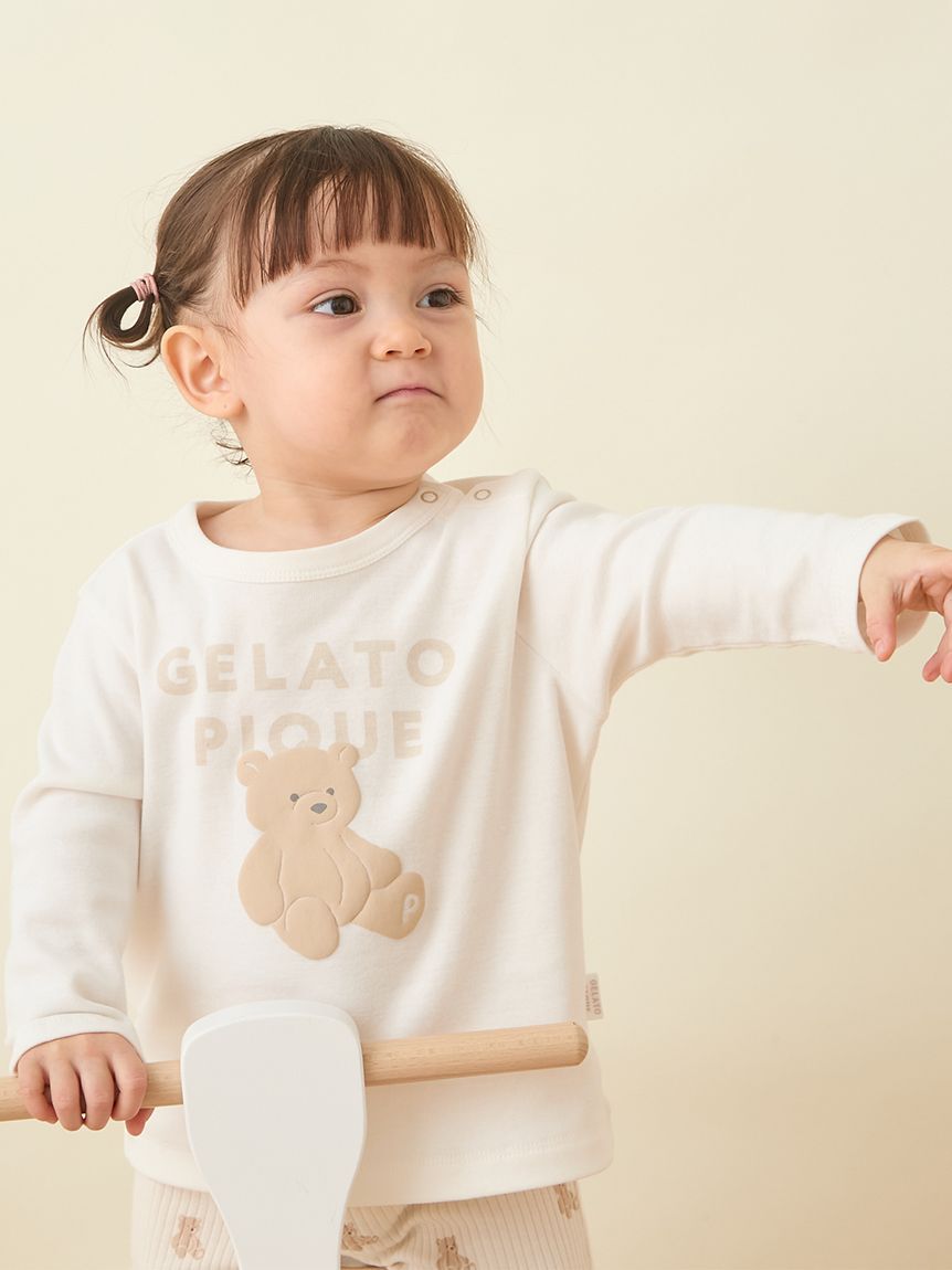 GELATO PIQUE KIDS & BABY「【BABY】ぬいぐるみワンポイントロンT」|その他ベビーウェア|BEG