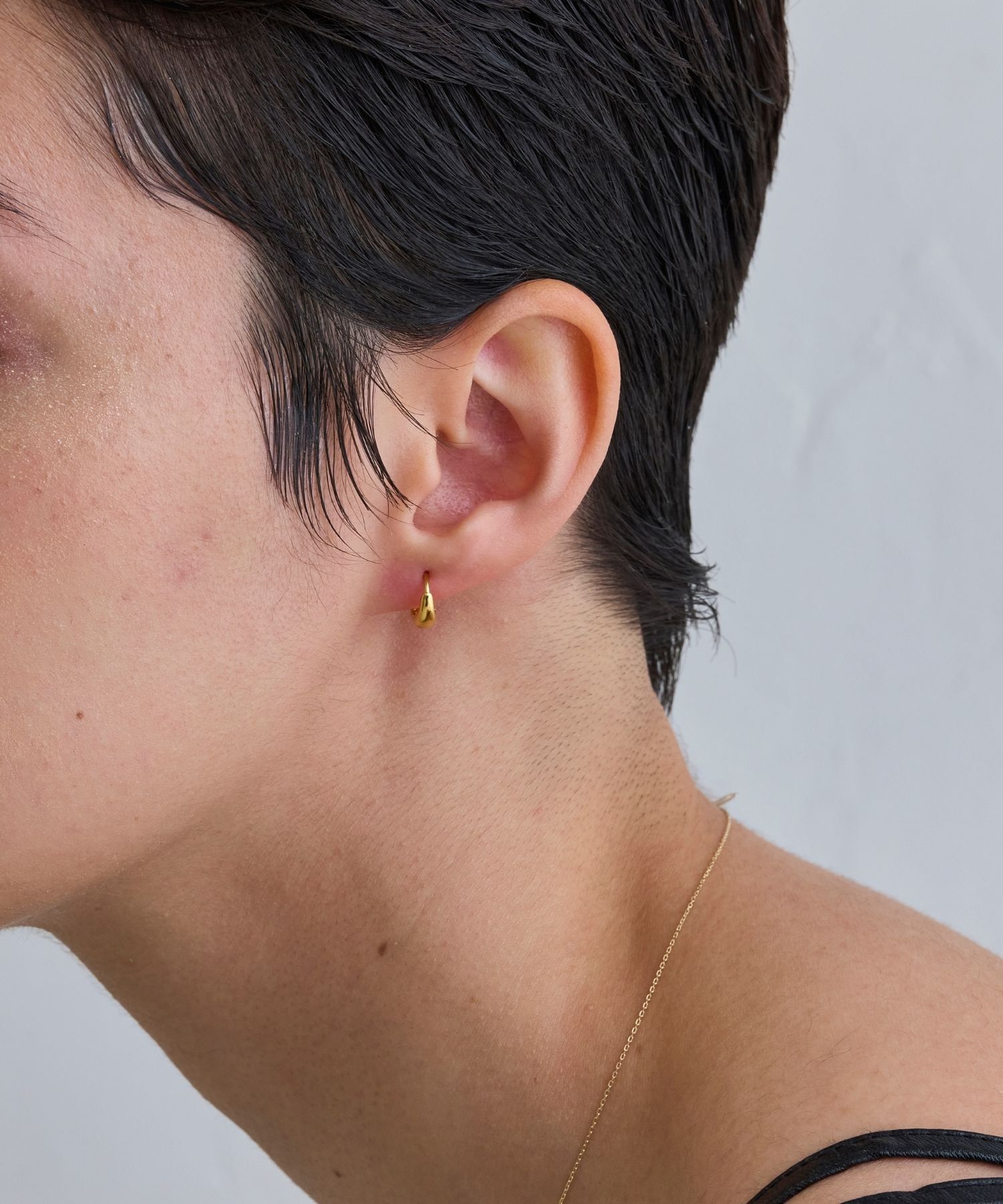 JUPITER「【SV】ドロップフープピアス ゴールド ニッケルフリー」|ピアス|