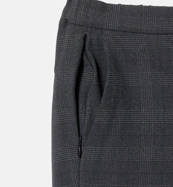 UNITED ARROWS「グレンプレイド ノープリーツ テーパードパンツ UA COZY ウォッシャブル 2WAYストレッチ」|スラックス|