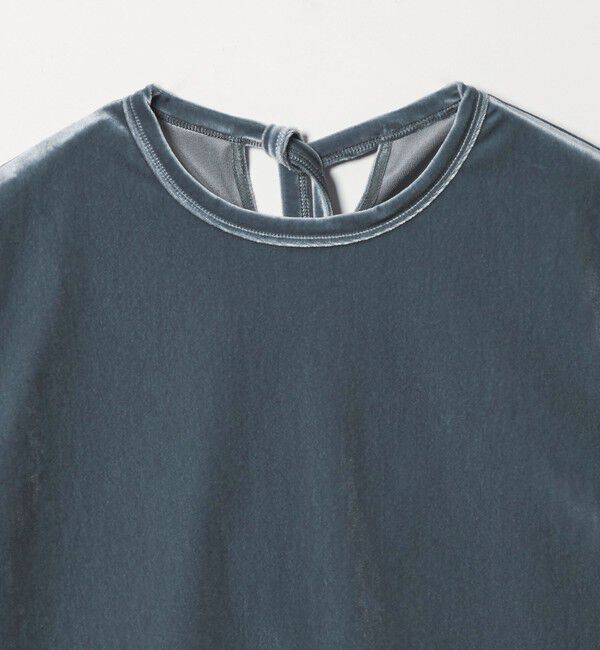 STEVEN ALAN「＜Steven Alan＞バック リボン ベロア Tシャツ」|Tシャツ・カットソー|