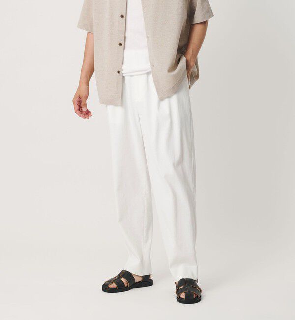 BEAUTY&YOUTH UNITED ARROWS「フラックス オックス バルーン イージー パンツ NO.9 ヨコストレッチ 吸水速乾 透け防止」|チノ|