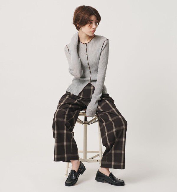 BEAUTY&YOUTH UNITED ARROWS「リブ トリミング カーディガン ウォッシャブル」|カーディガン|