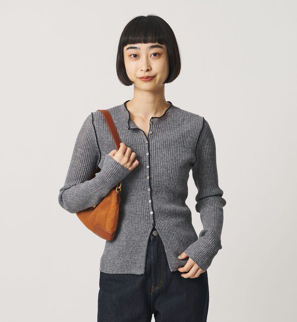BEAUTY&YOUTH UNITED ARROWS「リブ トリミング カーディガン ウォッシャブル」|カーディガン|