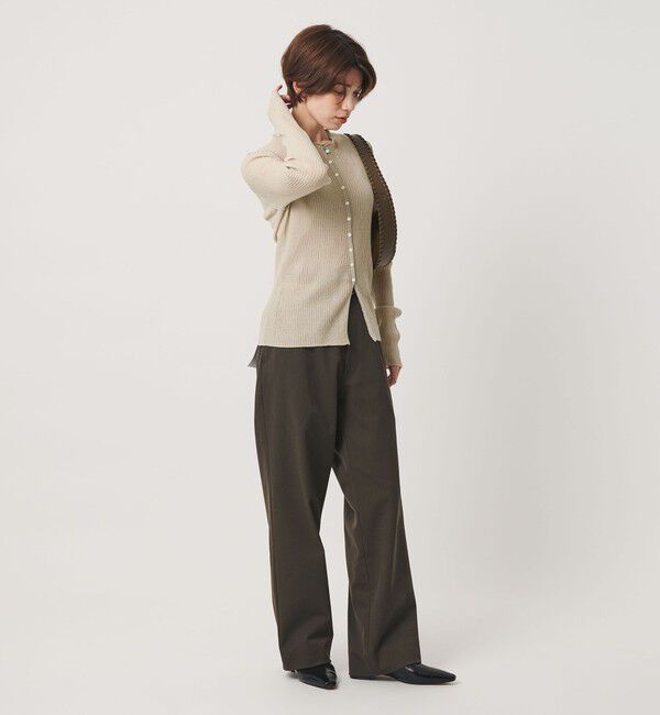 BEAUTY&YOUTH UNITED ARROWS「リブ トリミング カーディガン ウォッシャブル」|カーディガン|