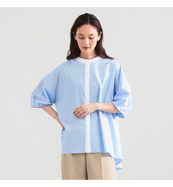 Demi-Luxe BEAMS 「フェミニン ハーフスリーブ ボリューム シャツ」|シャツ・ブラウス|