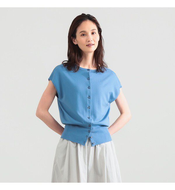 Demi-Luxe BEAMS 「2WAY 天竺 フレンチスリーブ プルオーバー」|ニット・セーター|GRAYISH BLUE