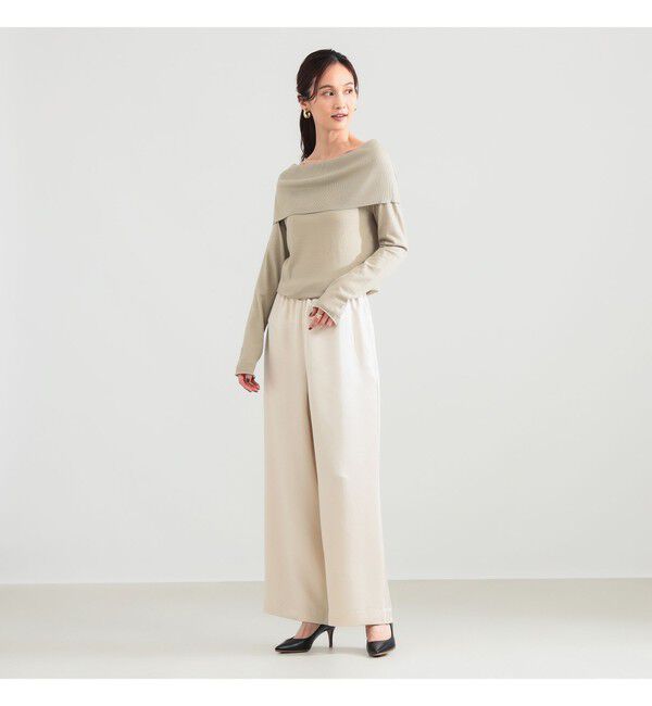 Demi-Luxe BEAMS 「アセテート バックサテン パンツ」|チノ|