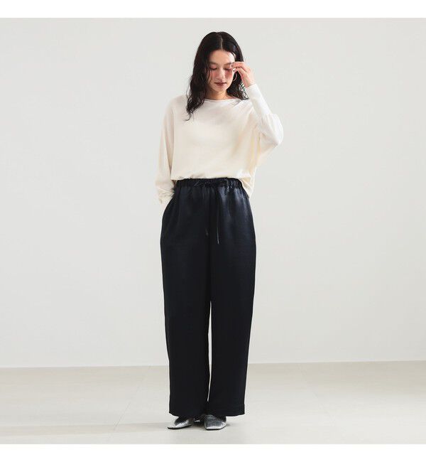 Demi-Luxe BEAMS 「アセテート バックサテン パンツ」|チノ|