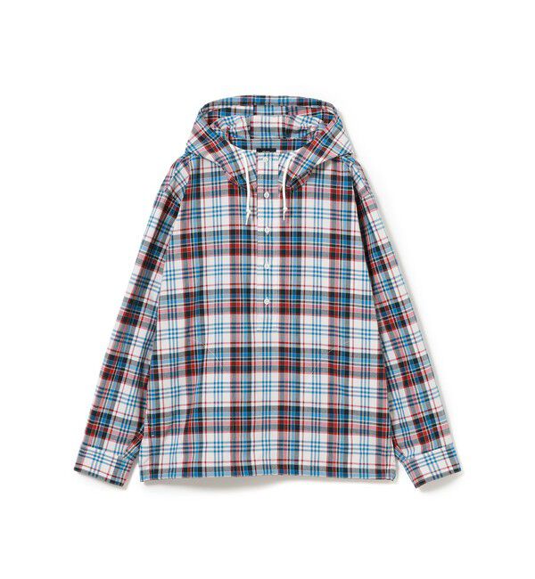 BEAMS「チェック フーディシャツ」|シャツ・ブラウス|OFF_WHT