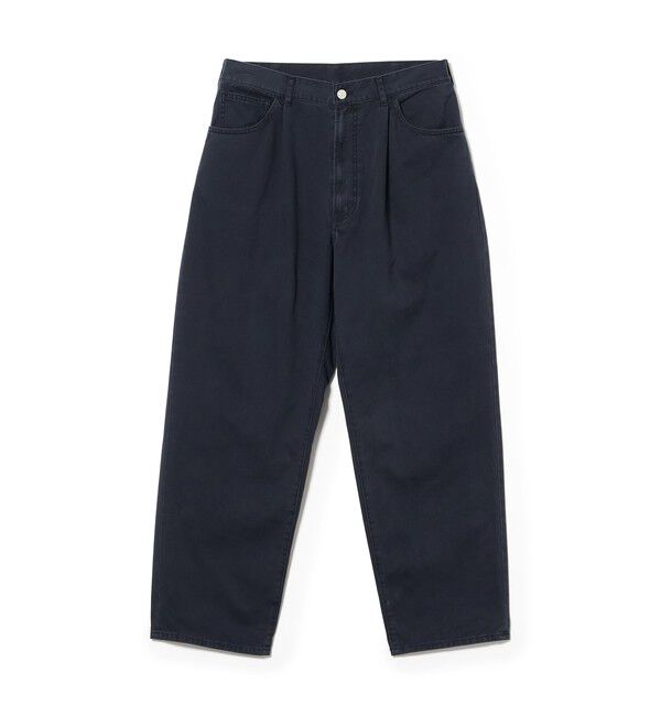 BEAMS「テーパード ツイルパンツ」|デニム|NAVY