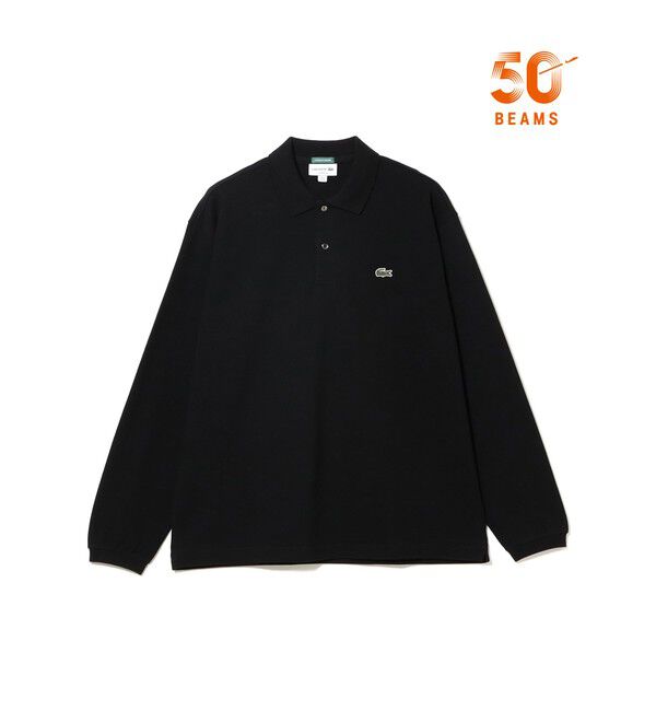 BEAMS「【別注】LACOSTE / ヘビーカノコ ロングスリーブ ポロ」|ポロシャツ|NOIR