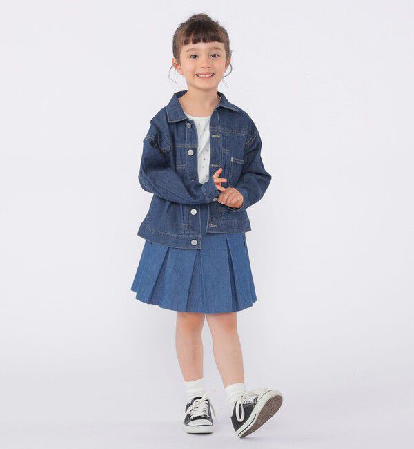 SHIPS KIDS「SHIPS KIDS:100～130cm /フラワー テキスタイル リブTシャツ」|Tシャツ・カットソー|