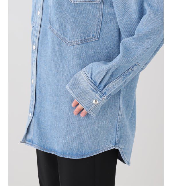 journal standard L'essage「AGOLDE/エーゴールドイー LOTTA SHIRT IN SCRIPT デニムシャツ」|シャツ・ブラウス|