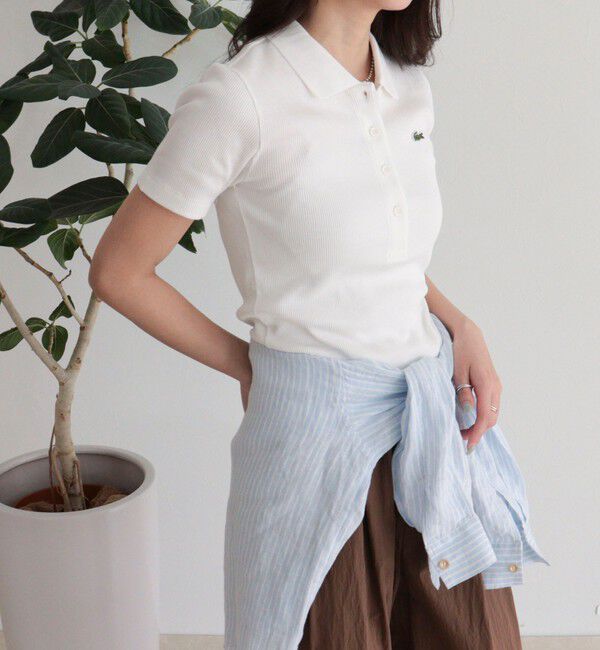 fredy emue「【LACOSTE/ラコステ】ワンポイントリブポロシャツ」|ポロシャツ|