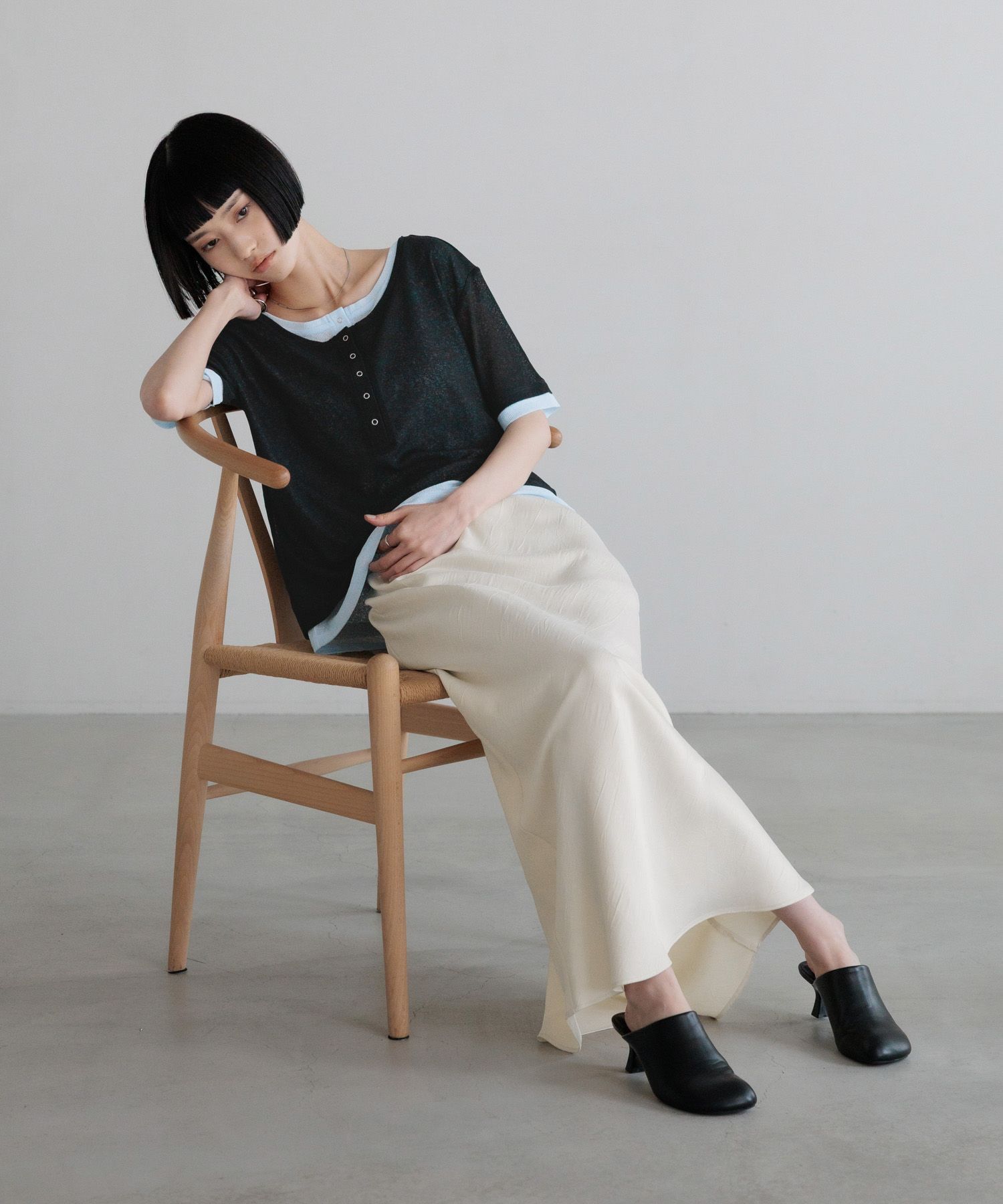 LOWRYS FARM「レイヤードヘンリーSS」|Tシャツ・カットソー|