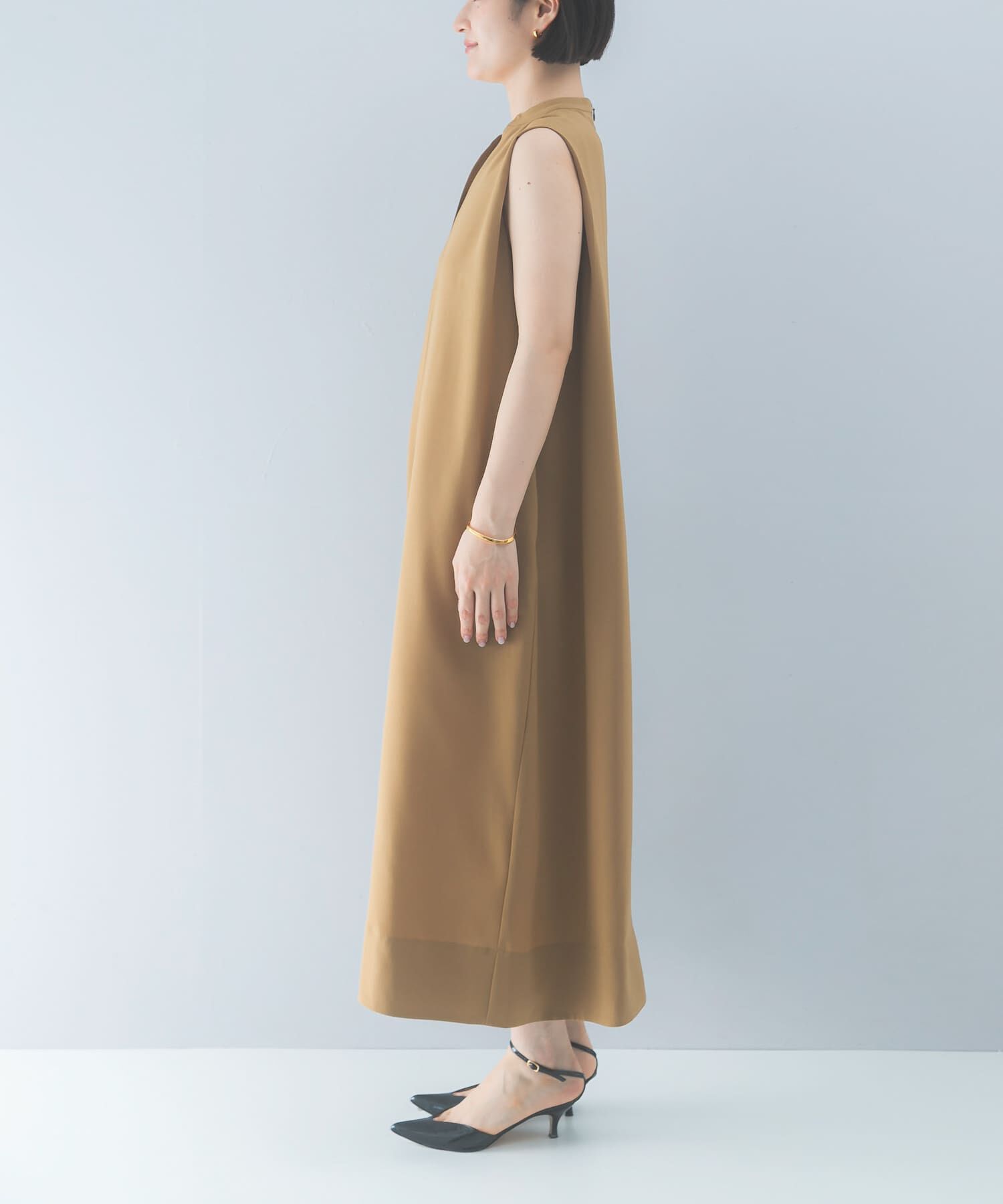 URBAN RESEARCH ROSSO「クールタッチ 吸水速乾キーネックフレアワンピース」|ワンピース|