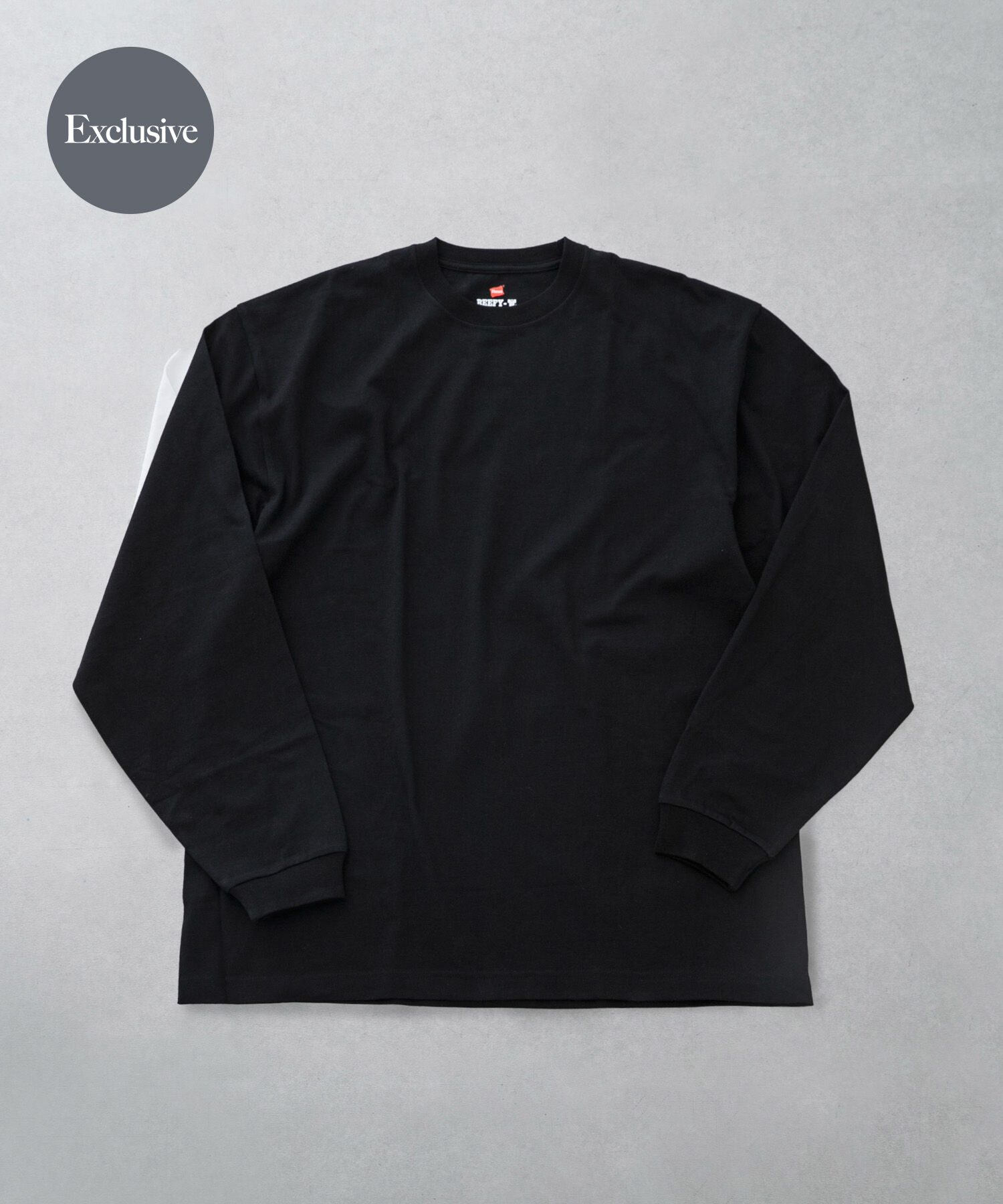 URBAN RESEARCH DOORS「『別注』Hanes&times;DOORS　BEEFY-T-SHIRTS FIT LONG-SLEEVE」|Tシャツ・カットソー|ブラック