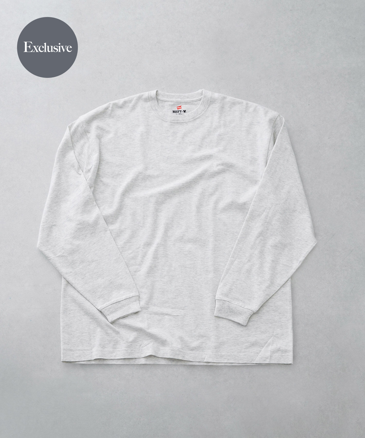 URBAN RESEARCH DOORS「『別注』Hanes&times;DOORS　BEEFY-T-SHIRTS FIT LONG-SLEEVE」|Tシャツ・カットソー|グレー